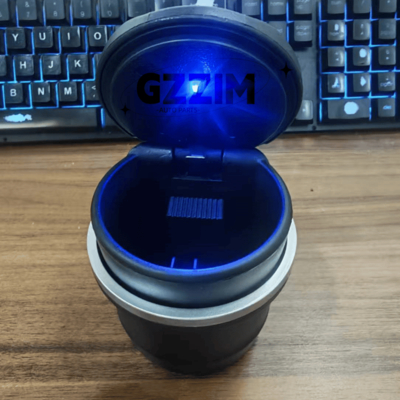 Universal Auto Interior Accessories Custom Logo Car Ashtray With LED Light Car Smokeless Container Smoke Cup Holder Storage