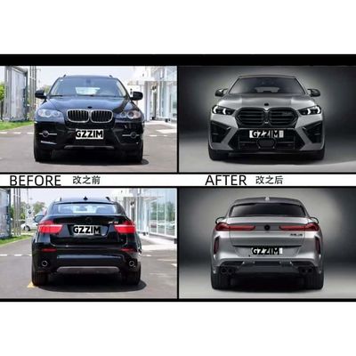 Car Front & Rear Bumper Facelift Fender Hood Car Lamp Bodykit Body Kit For BMW X6 E71 2009-2014 to F96 2024-IN X6M